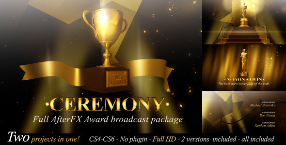 Broadcast Template Award Ceremony After Effects Project Files 